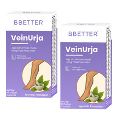 BBETTER VeinUrja - Ayurvedic Supplement for Varicose Vein Relief & Healthy Circulation