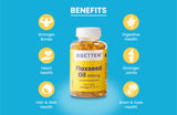 BBETTER Flaxseed Oil - Omega 3 6 9 Vegetarian Capsules to Support Healthy Heart & Joints