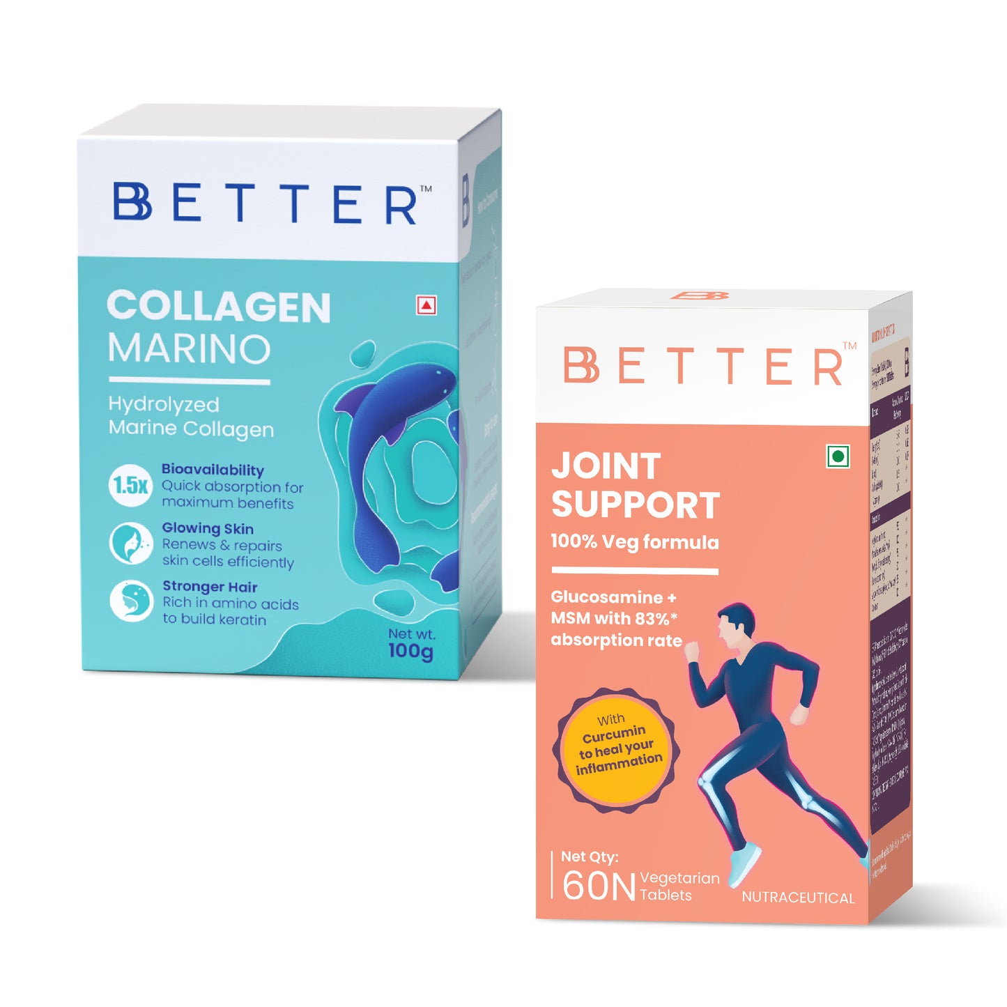 Combo Pack Of Collagen Marino and Joint Support Supplement 