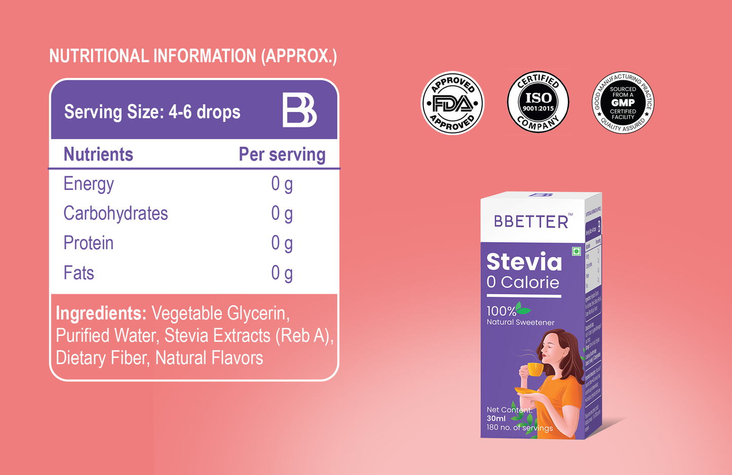 Stevia - 100% Natural | 0 Calorie