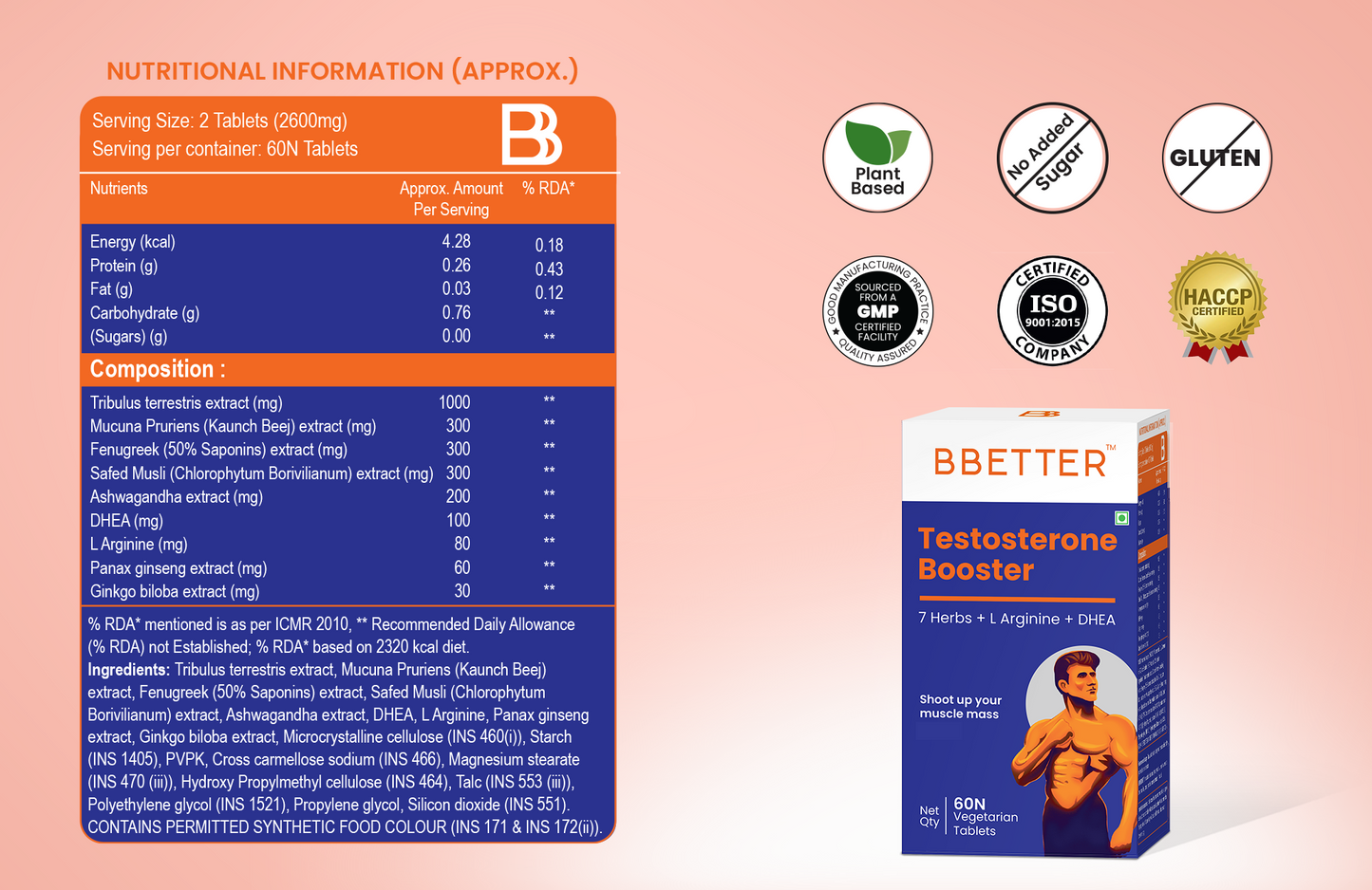 BBETTER Testosterone Booster for Men