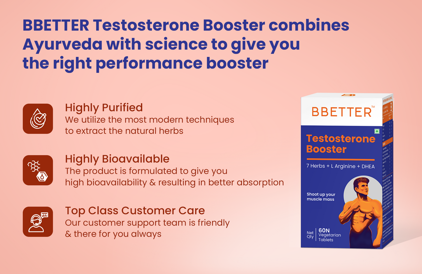 BBETTER Testosterone Booster for Men